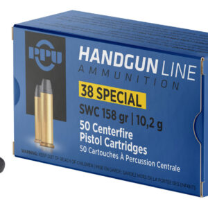PPU PPH38SS Handgun 38Special 158gr Semi Wadcutter 50 Per Box/10 Case