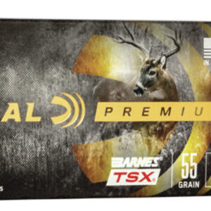 Federal P223S Premium 223Rem 55gr Barnes TSX 20 Per Box/10 Case