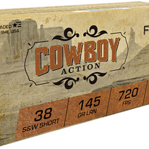 Fiocchi 38SWSHL Cowboy Action 38S&WShort 145gr Lead Round Nose 50 Per Box/20 Case