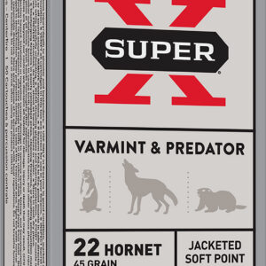 Winchester Ammo X22H1 Super X 22Hornet 45gr Jacketed Soft Point 50 Per Box/10 Case