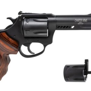 CHARTER ARMS DOUBLE DOG 357 MAG/9MM 4.2IN PORTED BARREL 5RD BLACK PASSIVATE ALUM FRAME WOOD GRIP STANDARD HAMMER 13942
