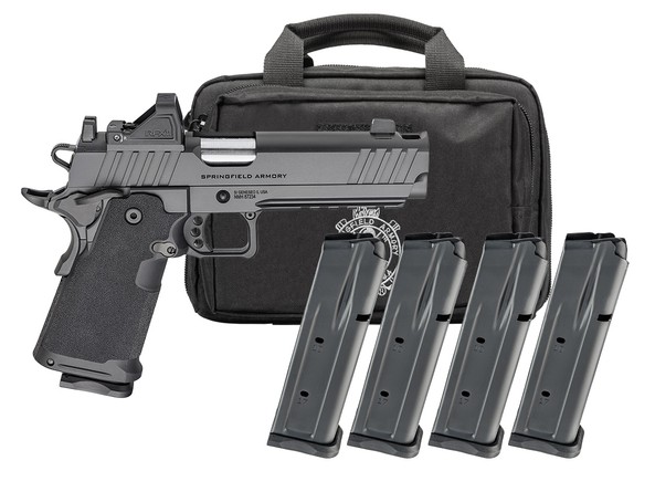 SPRINGFIELD ARMORY 1911 DS PRODIGY AOS COMP 9MM 5IN BARREL 10RD BLACK U-NOTCH W/TRITIUM LC 4MAGS PH9119AOSLC-COMP-PAC