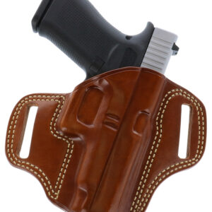 Galco CM226 Combat Master OWB Tan Leather Belt Slide Compatible w/ Glock 19/Glock 23 Gen2-5/CZ P-10C Belt 1.75" Wide Right Hand