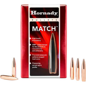 Hornady 30733 Match 30 Cal .308 208 gr Hollow Point Boat Tail Match 100 Per Box/ 15 Case