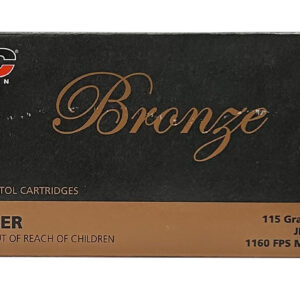 PMC 9B Bronze 9mmLuger 115gr Jacketed Hollow Point 50 Per Box/20 Case