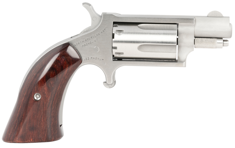 NAA 22 WMR 1 1/8IN BARREL 5RD SS BOOT GRIP NAA-22MS-GBG
