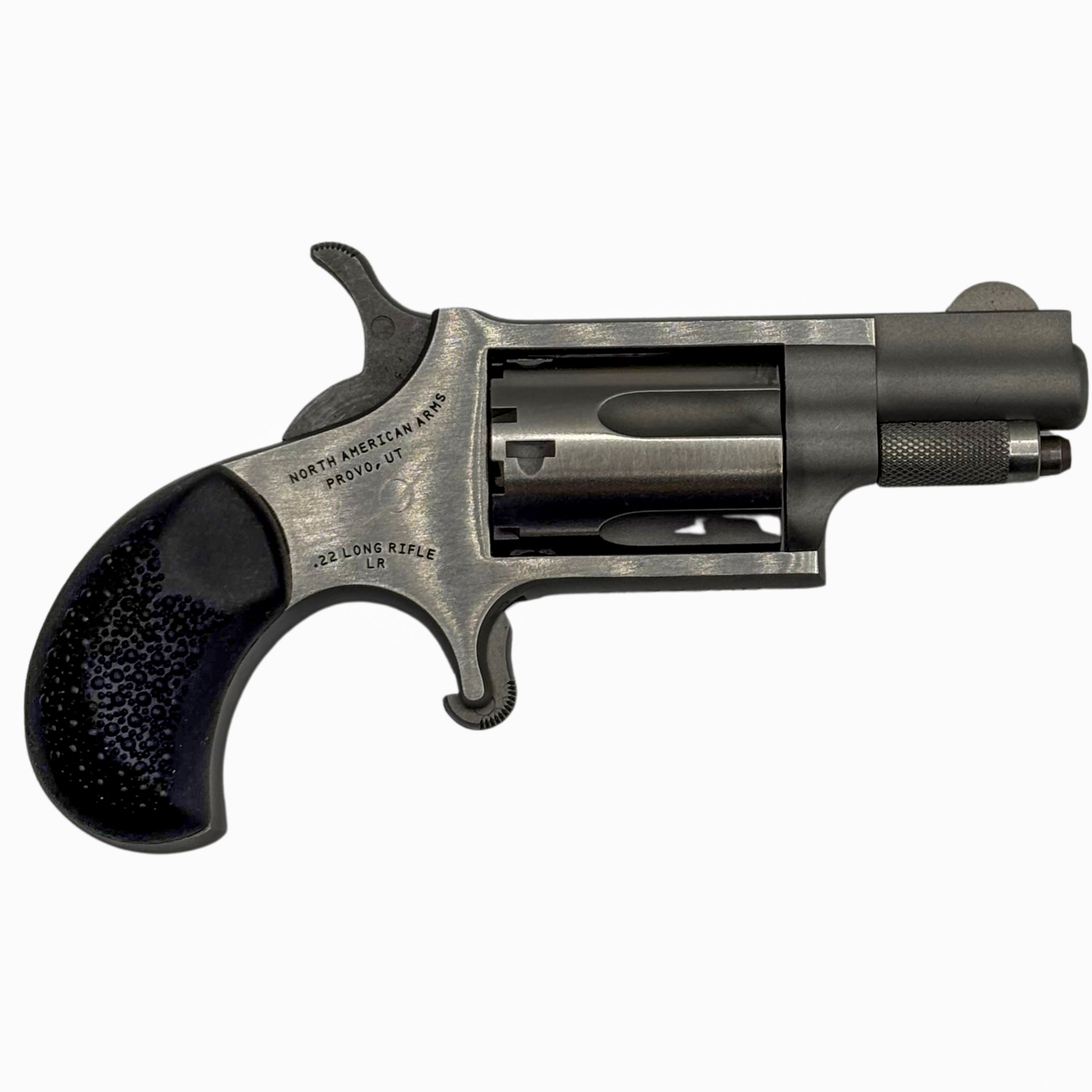 NAA 22LR 1 1/8IN BARREL 5RD SS RUBBER GRIP & HSS HOLSTER NAA-22LR-GRCHSS