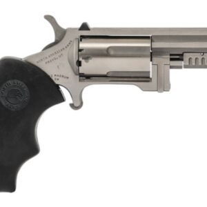 NAA RECLUSE 22 WMR 2IN BARREL 5RD SILVER SA SWING-OUT CYLINDER XS WHITE DOT SIGHT OVERSIZED BLACK RUBBER GRIP NAA-RECLUSE