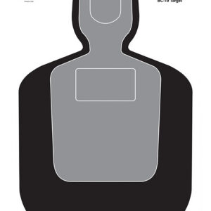 Birchwood Casey 37201 EZE-Scorer BC-19 Silhouette Paper Hanging Universal 12" x 18" Black/Gray/White 10 Pk.