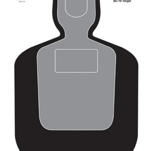 Birchwood Casey 37007 EZE-Scorer BC-19 Silhouette Paper Hanging Universal 12" x 18" Black/Gray/White 100 Per Pkg