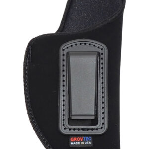 GrovTec US Inc GTHL14101R Inside The Pants IWB Size 01 Black Suede Belt Clip Fits Med Semi-Auto 3-4" Barrel Right Hand