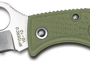 Spyderco LFGP3 Ladybug 3 1.94" Folding Clip Point Plain VG-10 SS Blade Foliage Green FRN Handle