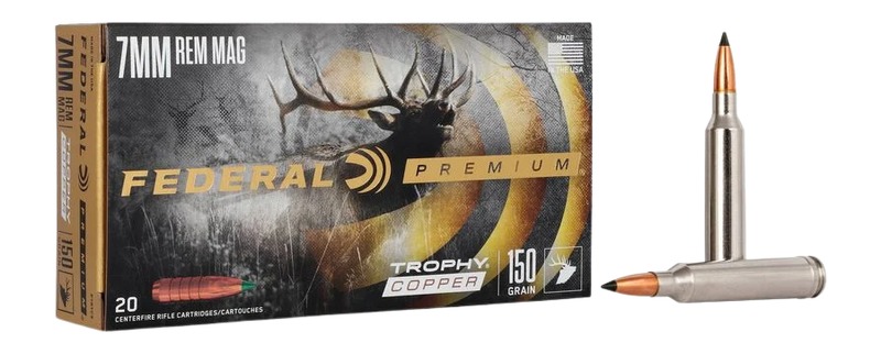 Federal P7RTC3 Premium 7mmRemMag 150gr Trophy Copper 20 Per Box/10 Case