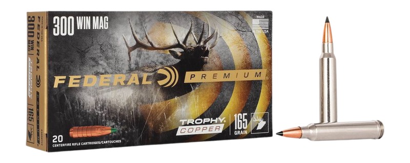 Federal P300WTC2 Premium 300WinMag 165gr Trophy Copper 20 Per Box/10 Case