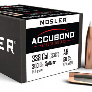 Nosler 54851 AccuBond 338Cal 300gr Spitzer Point 50/Box