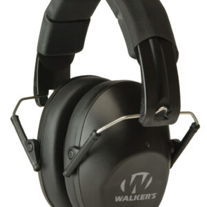 Walker's GWPFPM1 Pro Low Profile Folding Passive Muff 22 dB Over the Head Black Polymer