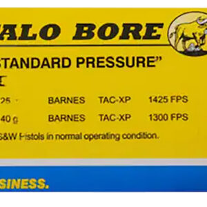 Buffalo Bore Ammunition 23D20 Standard Pressure Strictly Business 40S&W 125gr Barnes TAC-XP Lead Free 20 Per Box/12 Case