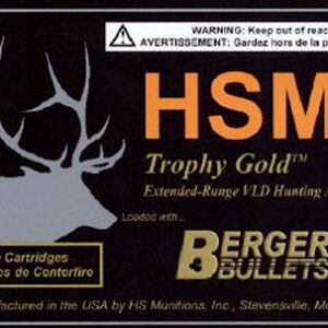 HSM 7RUM180VLD Trophy Gold Extended Range 7mm RUM 180 gr Berger Hunting VLD Match 20 Per Box/ 20 Case