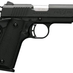 Browning 051905492 1911 Black Label 380 ACP 8+1 3.63" Stainless Target Crown Steel Barrel, Matte Black Serrated Stainless Steel Slide, Matte Black Polymer Frame, Black Polymer Grip, Right Hand