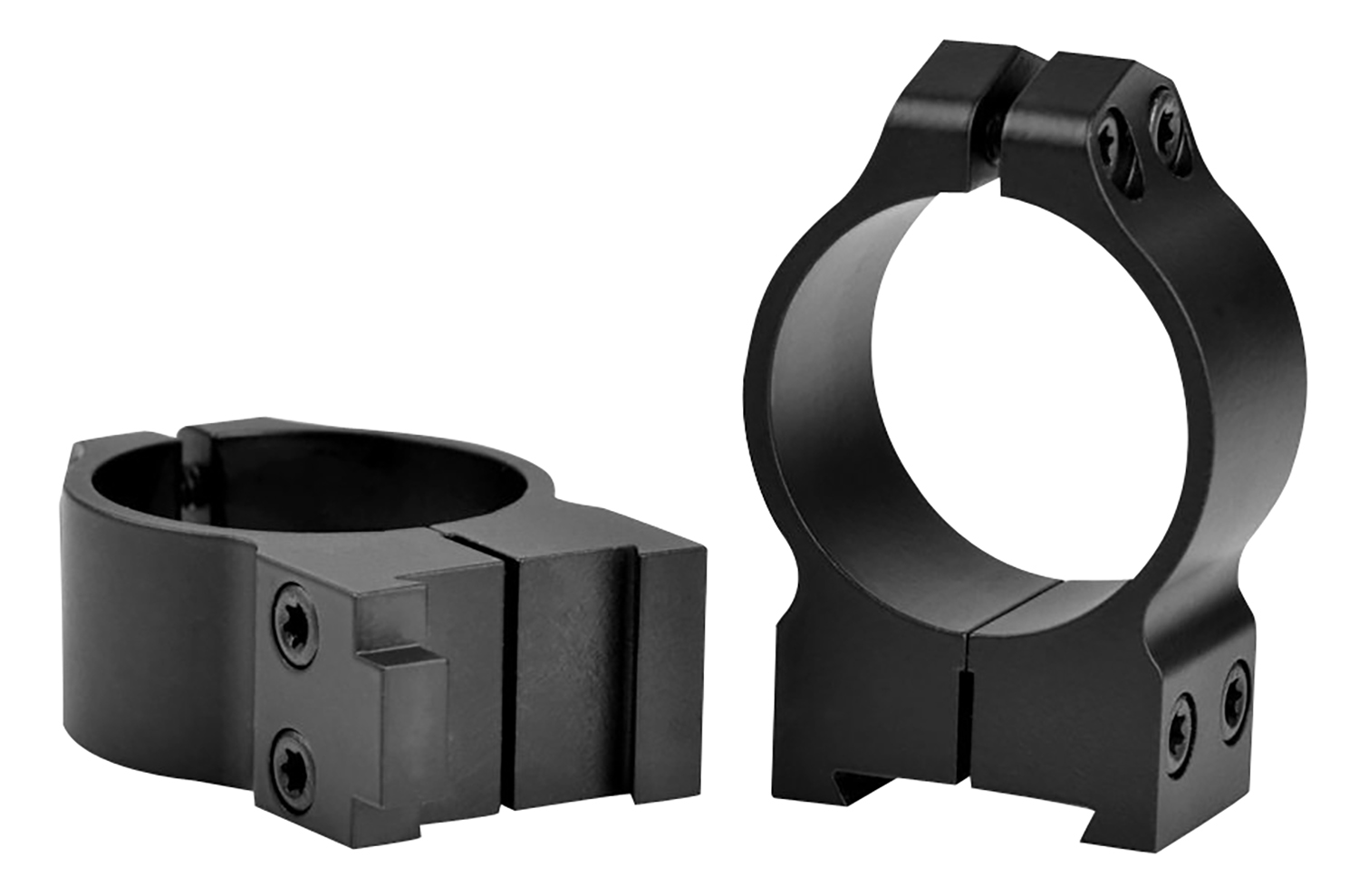 Warne 14BM Maxima Matte Black Steel 30mm Tube Medium Vertical Split Dovetail, 0 MOA Fits CZ 550