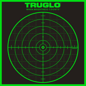 TruGlo TG10A6 Tru-See Grid Self-Adhesive Heavy Paper Black/Green 12"x12" Bullseye 6 Pack