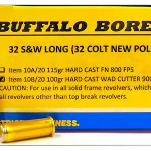 Buffalo Bore Ammunition 3B20 Heavy Strictly Business 45Colt +P 300gr Semi Jacketed Flat Point 20 Per Box/12 Case