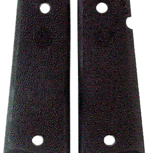 Hogue 45090 OverMolded Grip Panels Cobblestone Black Rubber with Palm Swells for 1911 Government