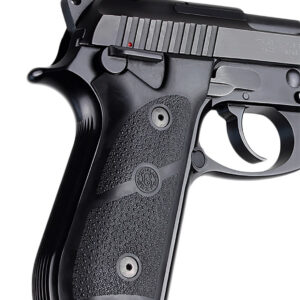 Hogue 99010 Grip Panels Black Rubber for Taurus PT-92, PT-99