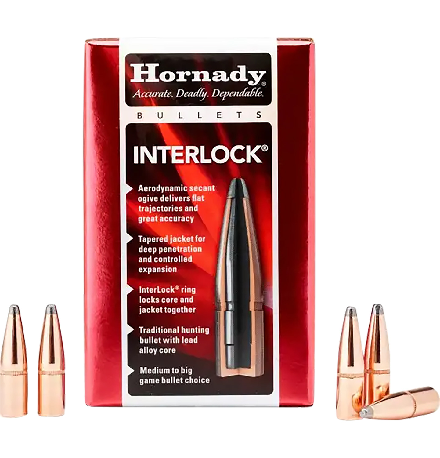 Hornady 2730 InterLock 270 Cal .277 130 gr Spire Point 100 Per Box/ 25 Case