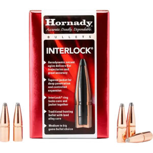 Hornady 3335 InterLock 338 Cal .338 250 gr Soft Point Recoil Proof 100 Per Box/ 15 Case