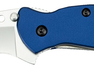 Kershaw 1620NB Scallion 2.40" Folding Drop Point Plain Bead Blasted 420HC SS Blade Navy Blue Anodized Aluminum Handle Includes Pocket Clip