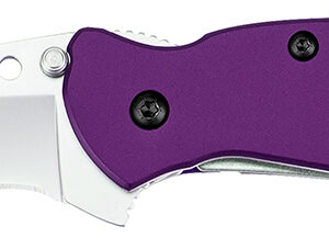 Kershaw 1620PUR Scallion 2.40" Folding Drop Point Plain Bead Blasted 420HC SS Blade Purple Anodized Aluminum Handle Includes Pocket Clip
