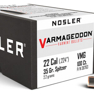 Nosler 36763 Varmageddon 22Cal 35gr Flat Base Tipped 100/Box