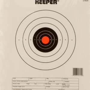 Champion Targets 45724 Score Keeper Slow Fire Bullseye Paper Hanging 50 foot Pistol 11" x 16" Black/Orange 12 PK