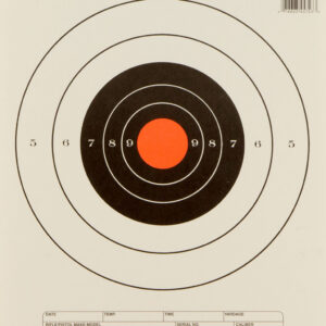 Champion Targets 45723 Score Keeper Slow Fire Bullseye Paper Hanging 25 yds Pistol 11" x 16" Black/Orange 12 PK