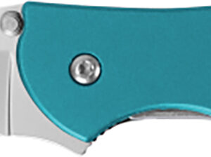 Kershaw 1660TEAL Leek 3" Folding Drop Point Plain Bead Blasted 14C28N Steel Blade Teal Anodized Aluminum Handle Includes Pocket Clip