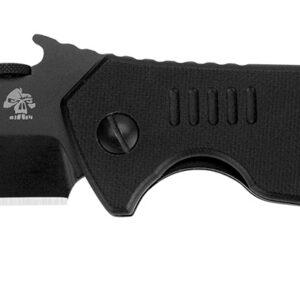 Kershaw 6044TBLK CQC 8K 3.50" Folding American Tanto Plain Black Oxide 8Cr14MoV SS Blade Black G10 Handle Includes Pocket Clip