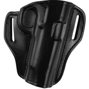 Bianchi 25054 57 Remedy OWB Size 01 Black Leather Belt Slide Fits S&W J Frame Fits S&W 36 Fits S&W 640 Right Hand
