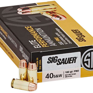 Sig Sauer E40SB250 Elite Ball 40S&W 180gr Full Metal Jacket 50 Per Box/20 Case