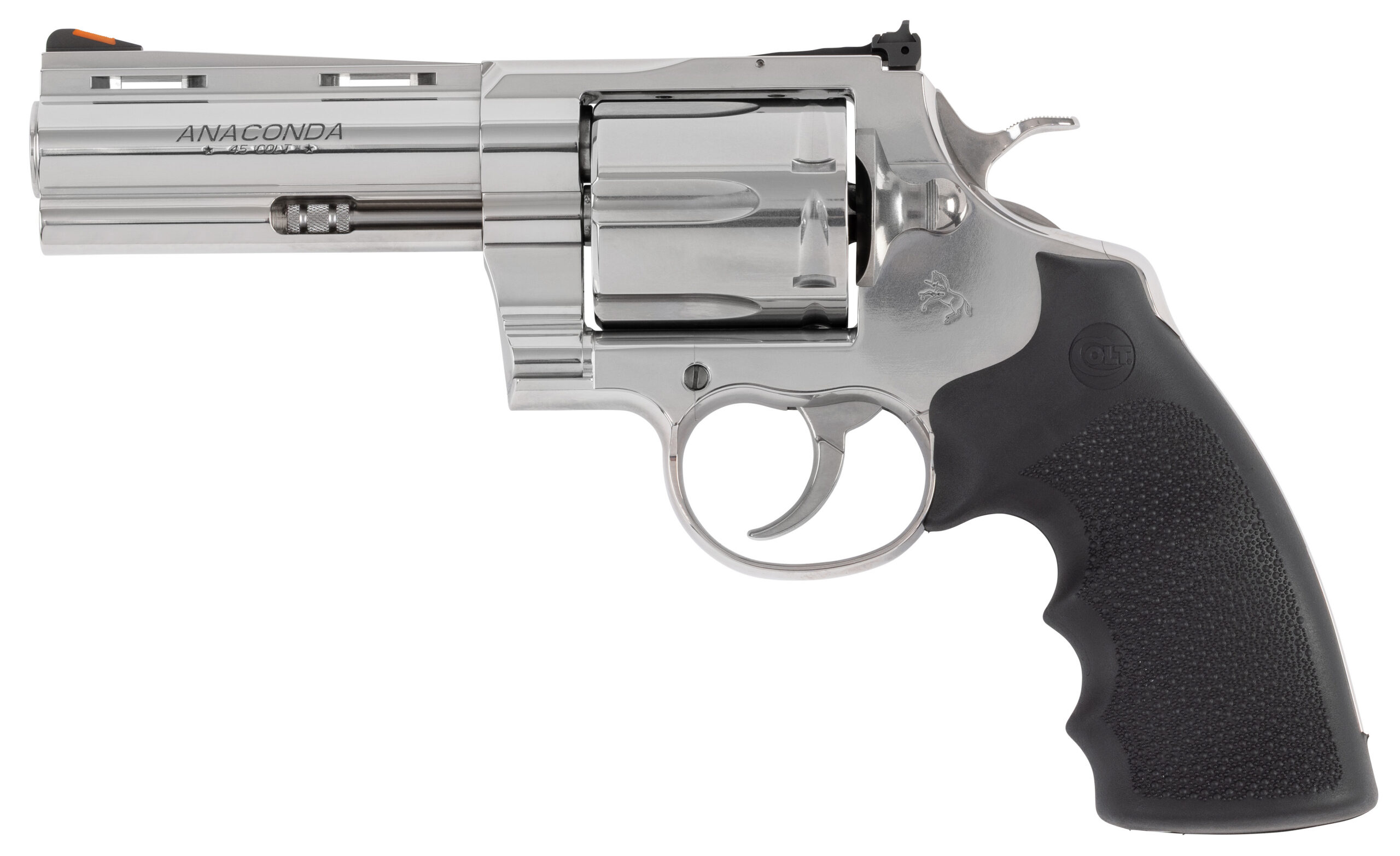 CLT ANACONDA 45CLT 4.25 SS HOGUE RUBBER GRIP 6RD