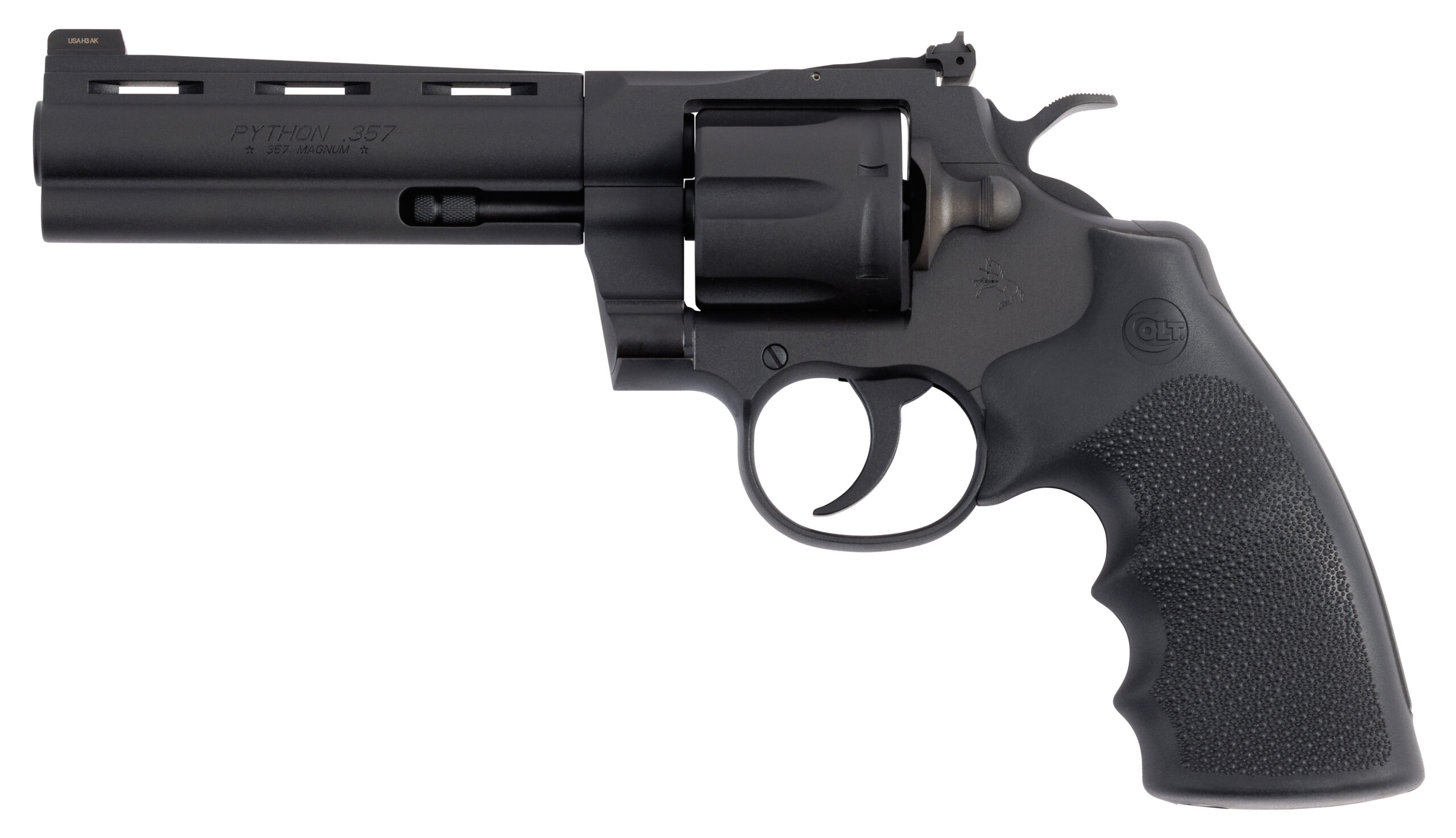 CLT PYTHON 357MAG 5 MATTE BLUE RUBBER GRIP