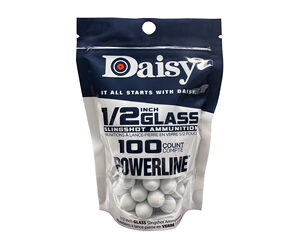DAISY 1/2" GLASS SLINGSHT AMMO 100CT