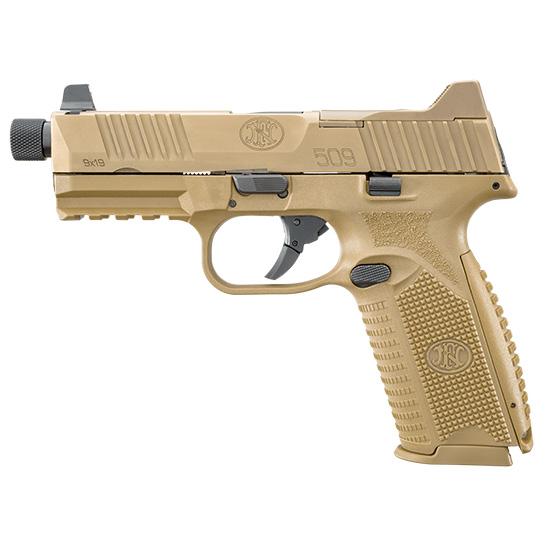 FN 509 TACTICAL 9MM FDE 4.5 THRD HNS 2 10RD
