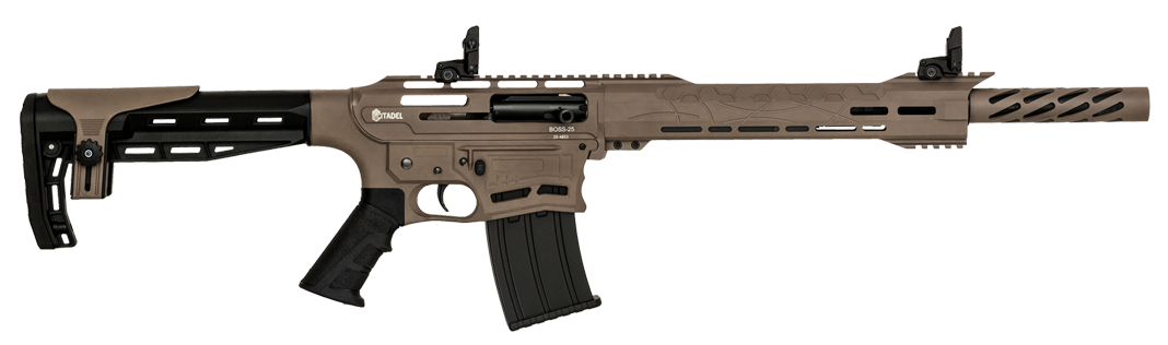 LSI CITADEL BOSS-25 12GA 18.75 SEMI 5 CHOKE FDE