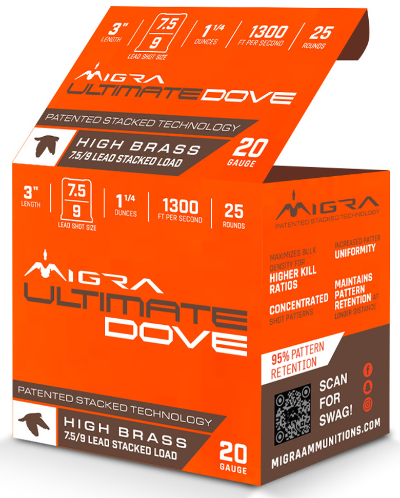 MIGRA DOVE 20GA 3 1.25OZ #7.5-9 25/10