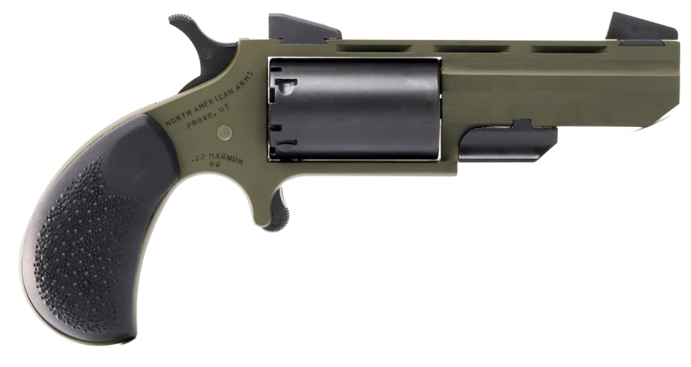 NAA GREEN HUNTSMAN 22LR 2 ODG BLK RUBBER GRIPS