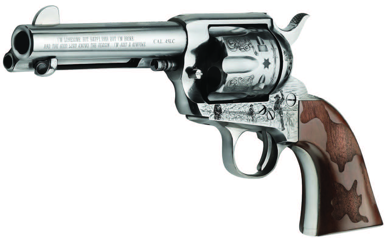 PIETTA COWPOKE 357MAG 4.75 OLD SILVER ENGRAVE