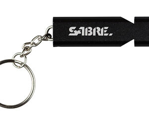 SABRE WHISTLE W/LANYARD BLACK