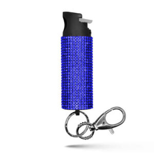 PEPPER SPRAY KEYCHAIN WITH RHINESTONES - BLUE