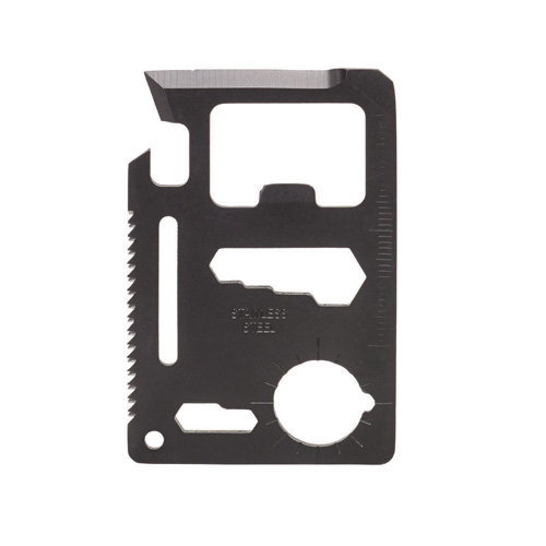 11-IN-1 SURVIVAL TOOL - BLACK